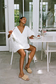White Wrap Mini Jessie Wrap Dress