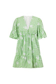 SAMPLE-Twyla Babydoll Dress - Gingham