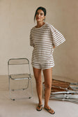 Wanderer Top - Chocolate Stripe