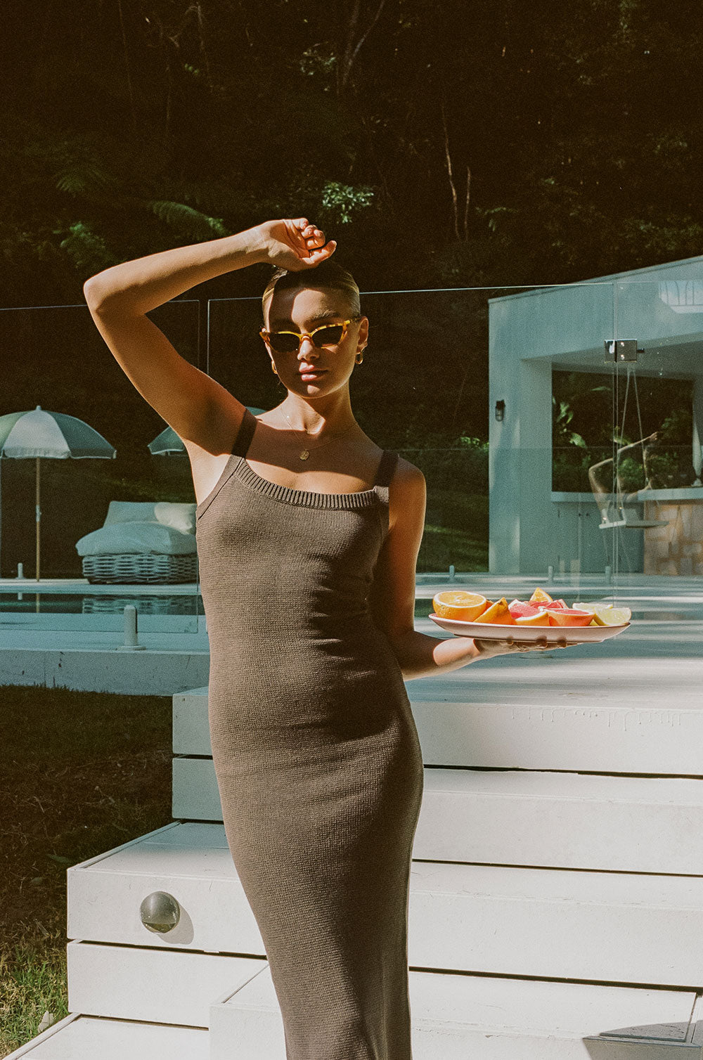 SAMPLE-Vallie Midi Dress - Cocoa