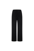 Black Ribbed Knit Wide Leg Lana Pants