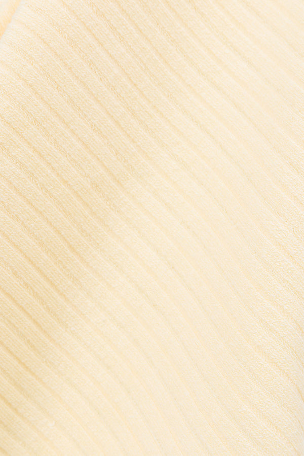 Cream Ribbed Wrap Panel Mini Eryn Skirt