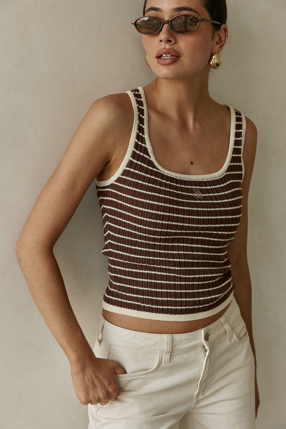Lennie Top - Chocolate Stripe