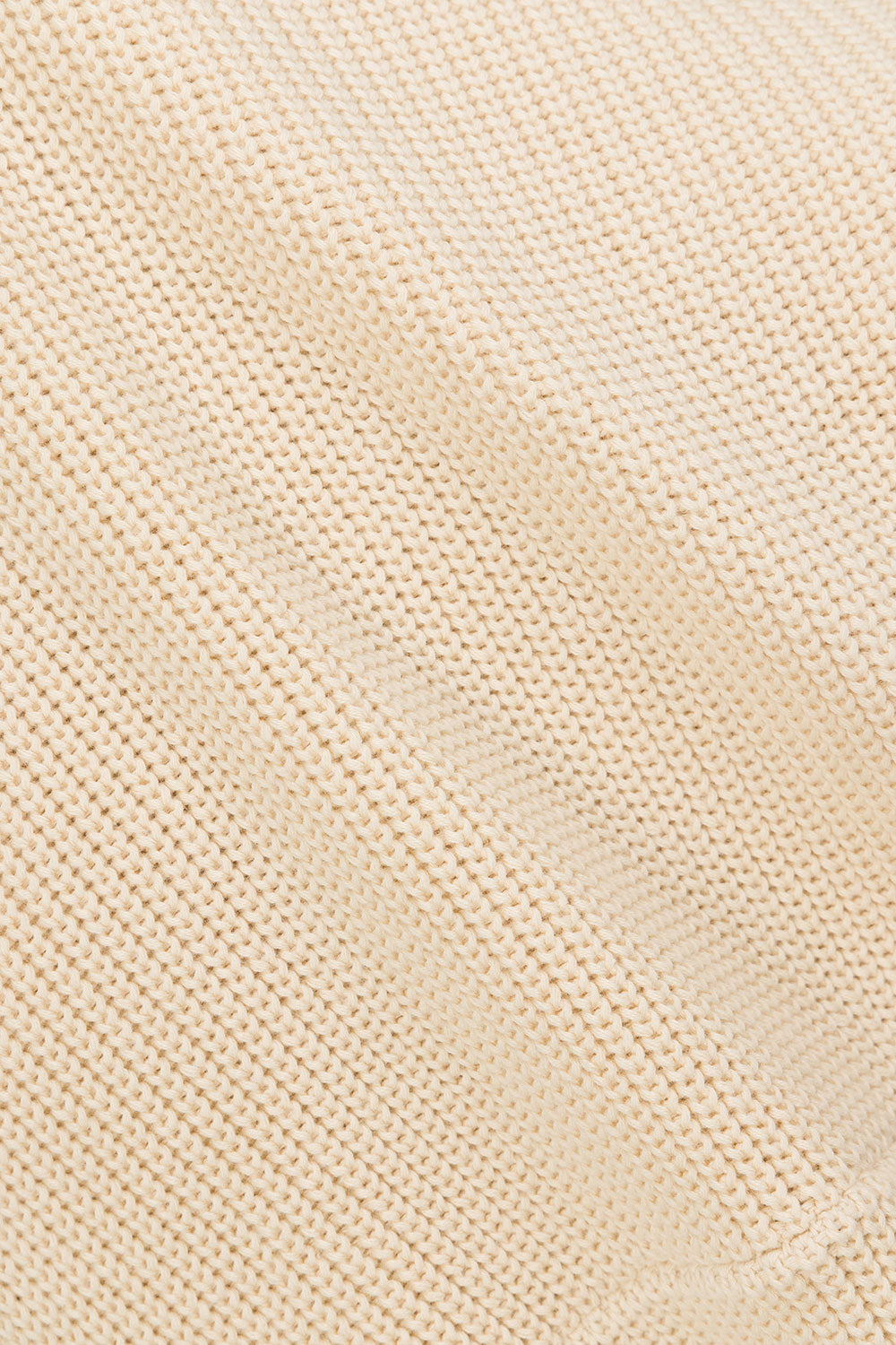 Beige Cotton Knit Draped Mini Lovina Dress