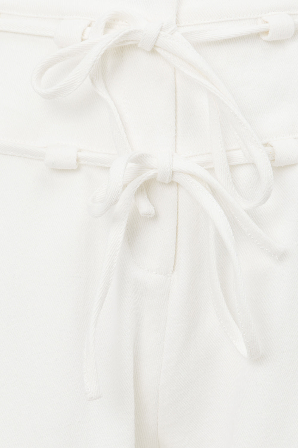 White High Waist Cargo Pocket Tie Jaicee Pants