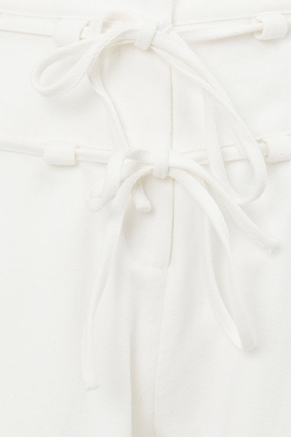 White High Waist Cargo Pocket Tie Jaicee Pants