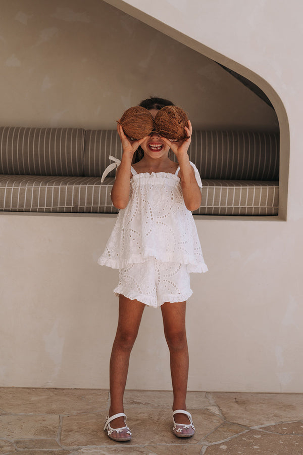 Bambi Mini Playsuit - Broderie