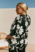 Black Alma Caroline Floral Print Button Up Enza Top