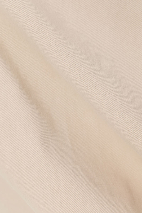 Beige Cotton Asymmetric One Shoulder Hadley Top