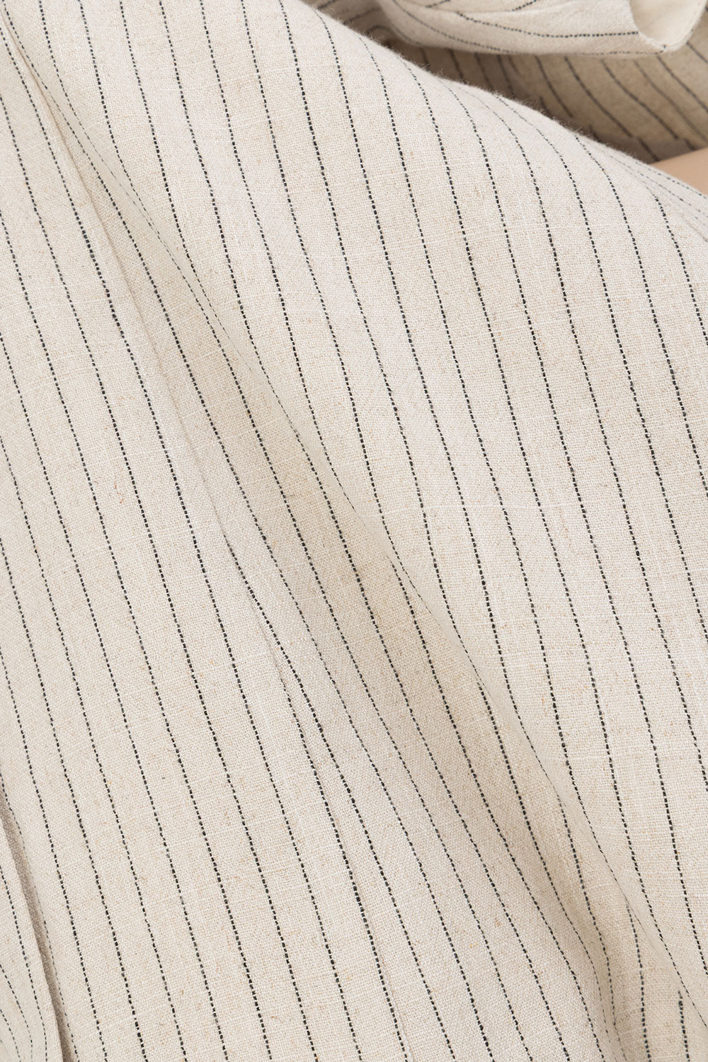Beige and Black Pinstripe Button Mini Graylee Dress