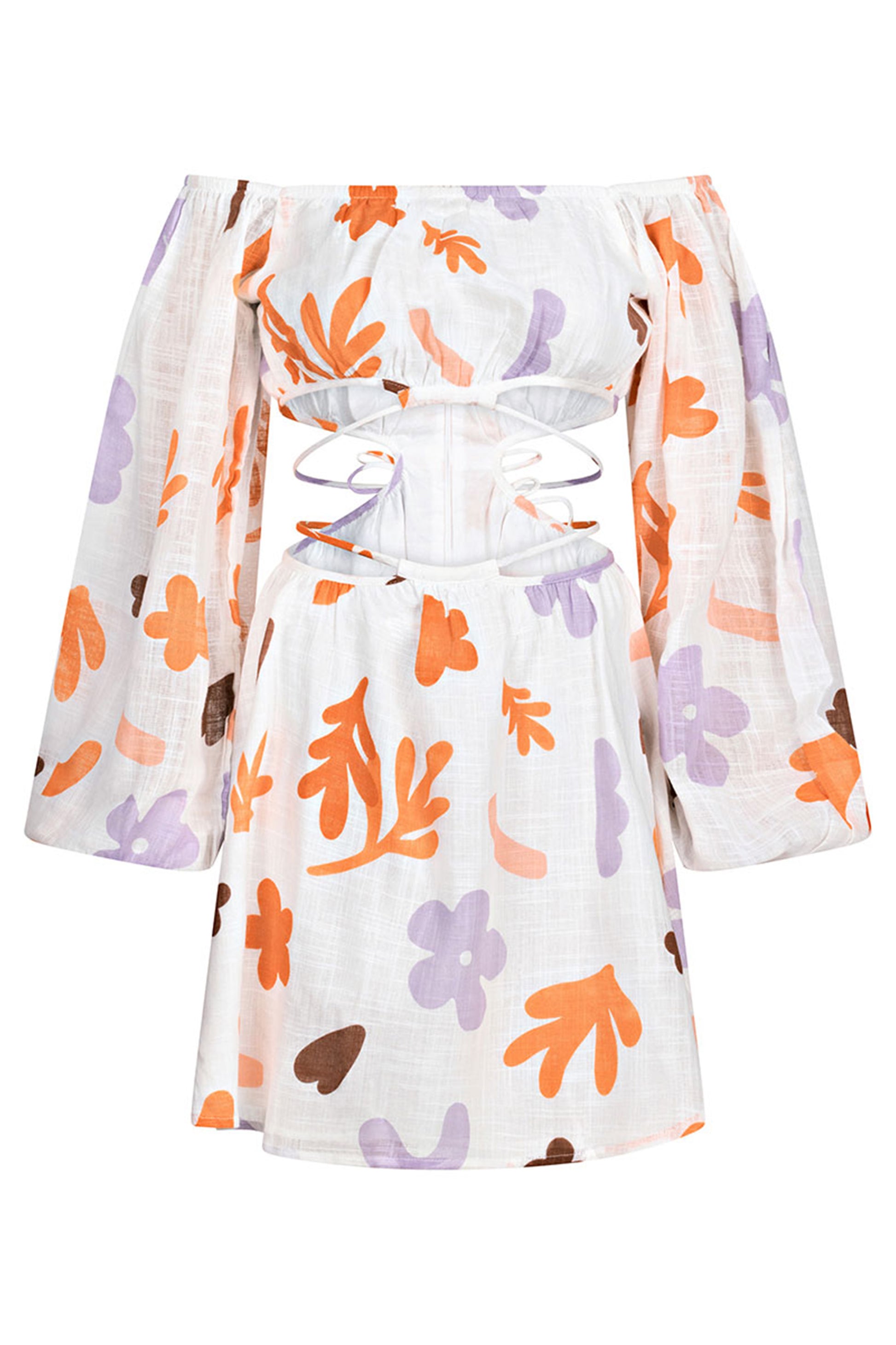 SAMPLE-Avie Off Shoulder Dress - Autumn