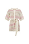 Cream and Pink Stripe Knit Easton Playsuit
