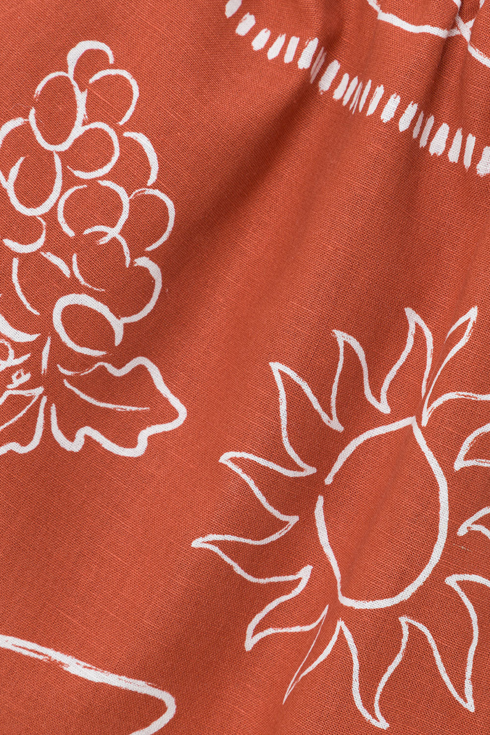 Red Linen Blend High Waist Drawstring Zuli Shorts