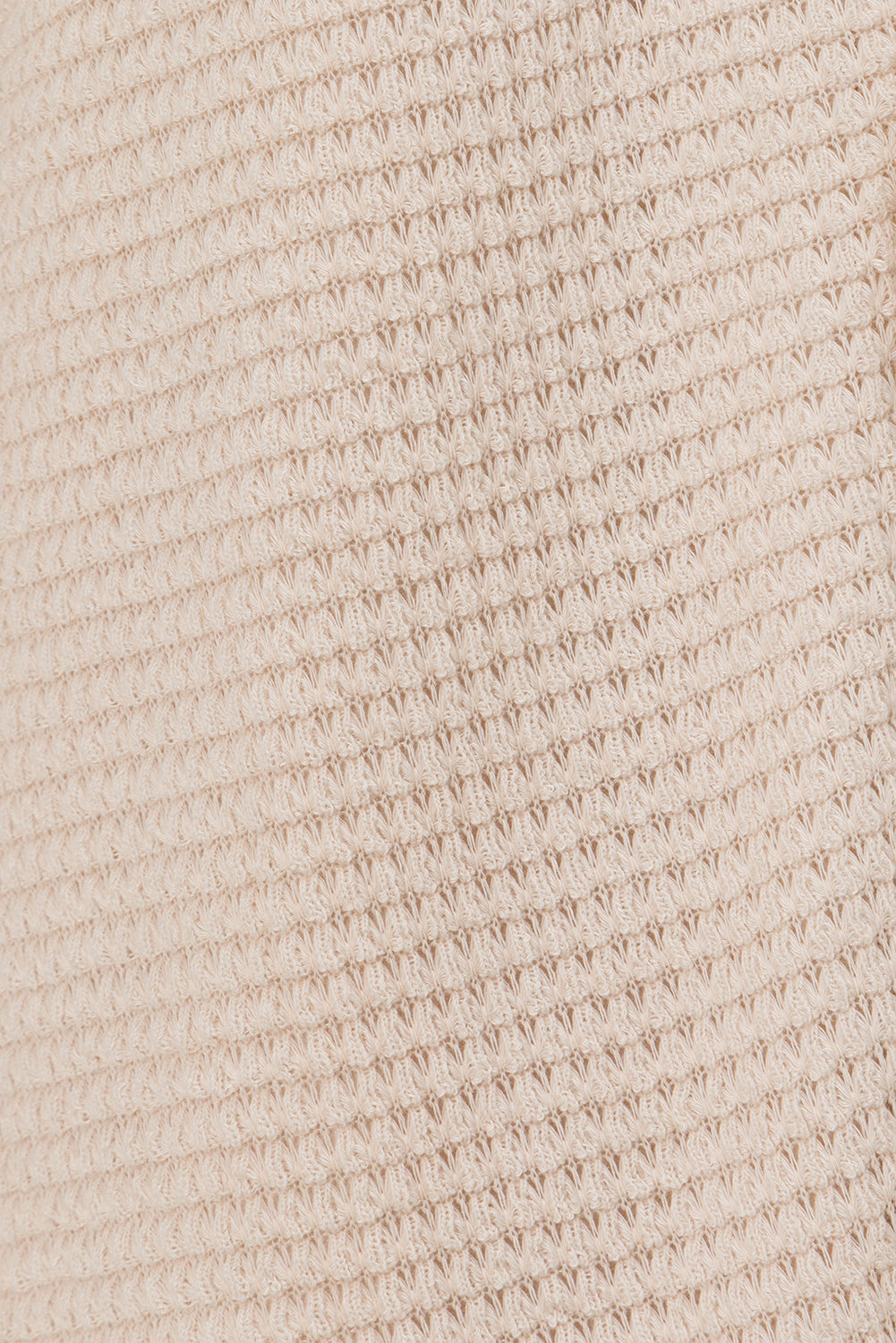 Beige High Waist Drawstring Emel Waffle Shorts