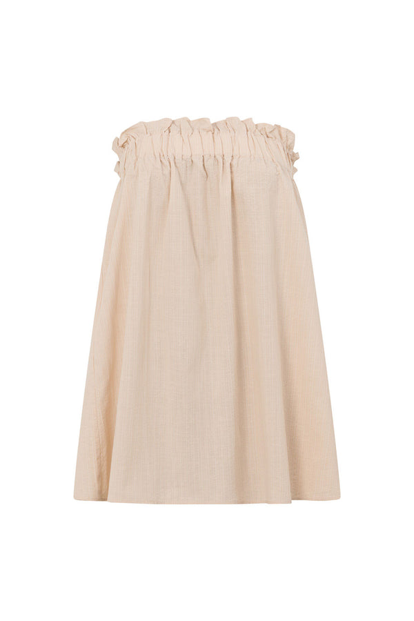 Beige Strapless Ruched Toni Top
