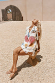 White Shell By The Sea Print Button Up Avery Top