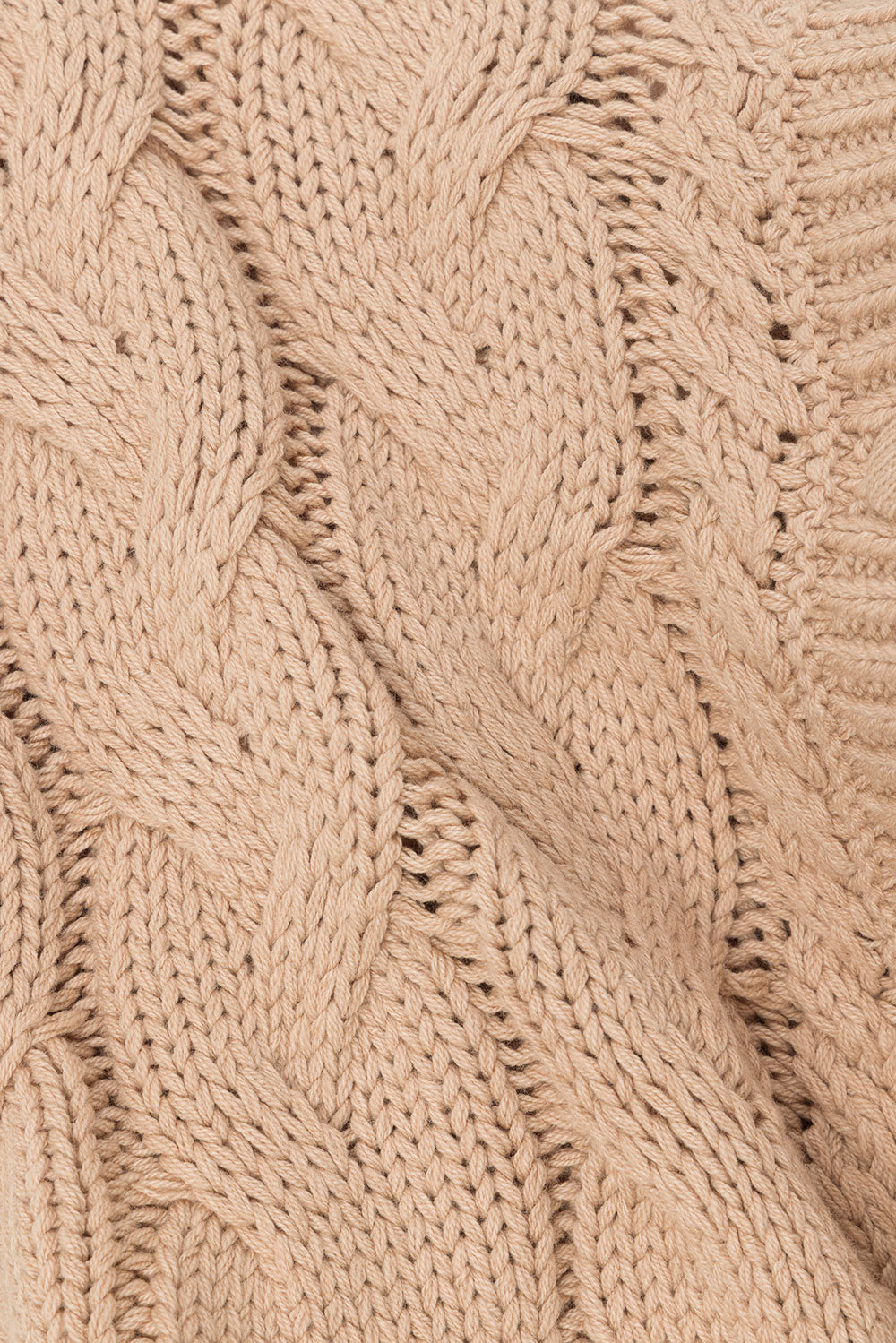 Tan Knit Long Sleeve Button Up Collar Addison Sweater