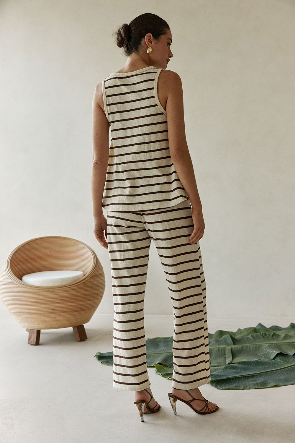 Lana Pants - Brown Stripe