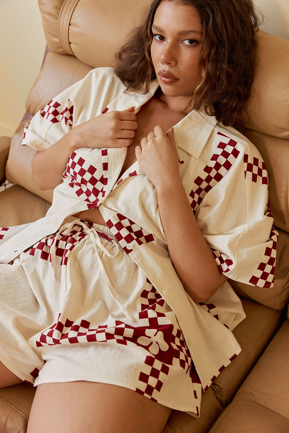 Seona Shorts - Checker Plaid