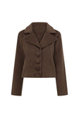 Chocolate Brown Crop Selah Blazer