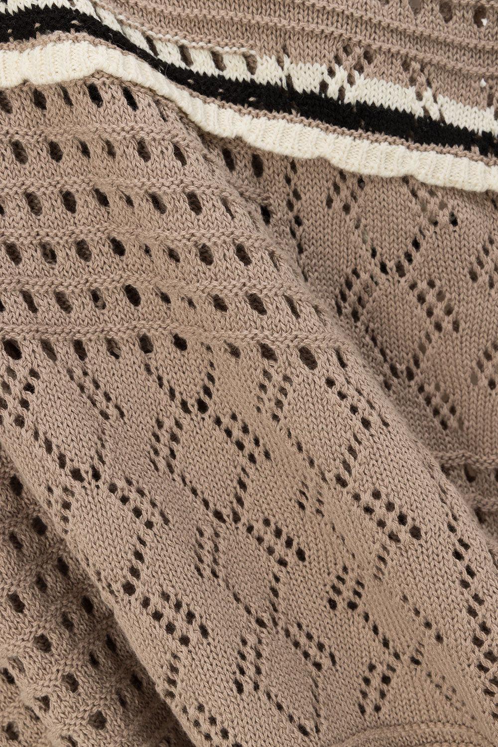 Tan Crochet Knit A Line Maxi Aliana Dress