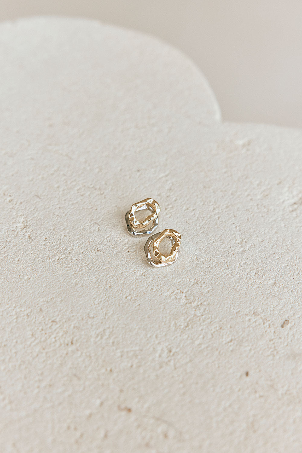 Gold and Silver Two-Toned Gia Layered Earrings