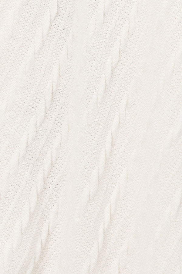 Cream Textured Cut Out Jojo Top