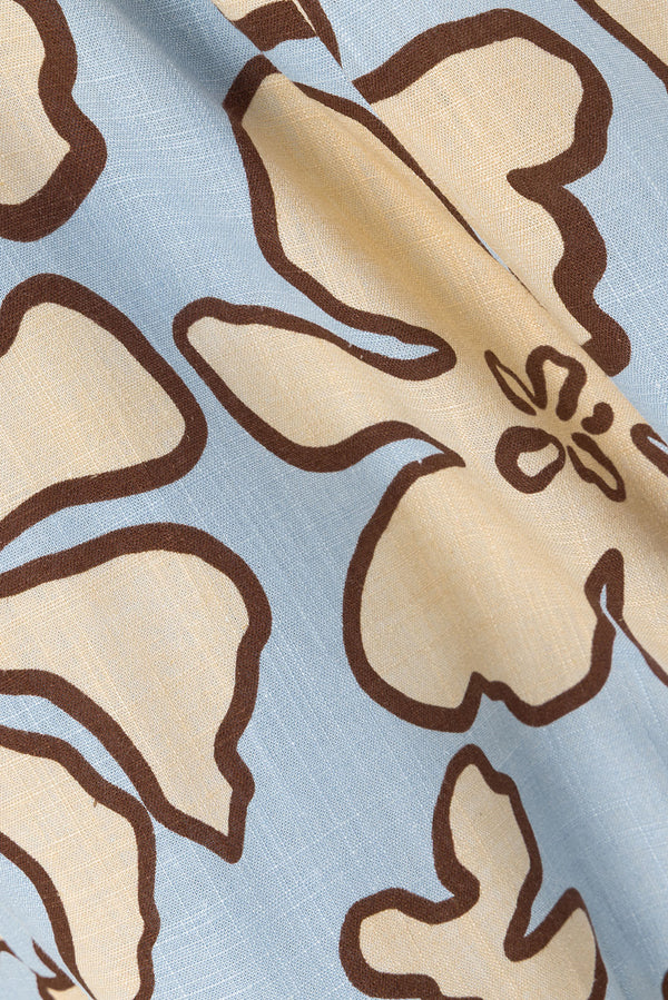 Blue Floral Adjustable Strappy Maxi Seme Dress