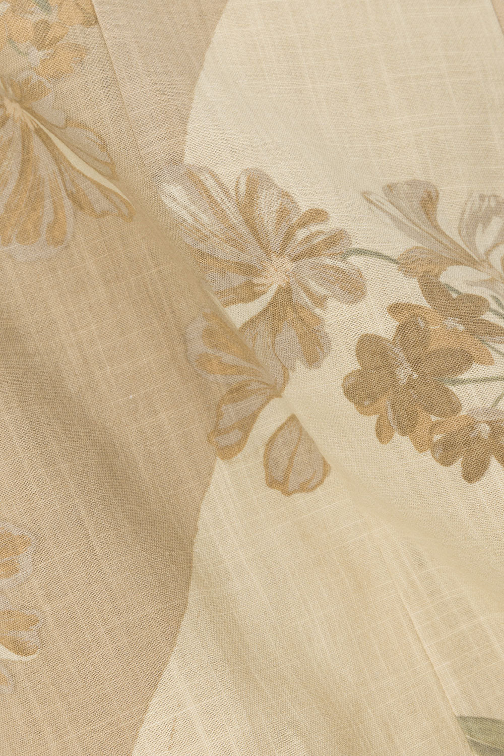 Maivie Tropical Cutout Tie Maxi Dress - Brown, Green Tawny Bloom Print