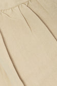 Beige High Waist Gathered Flounce Panel Luna Shorts