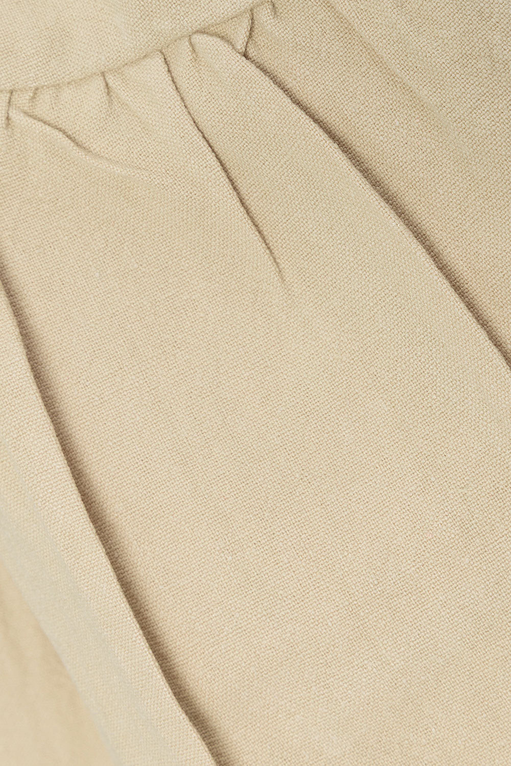 Beige High Waist Gathered Flounce Panel Luna Shorts