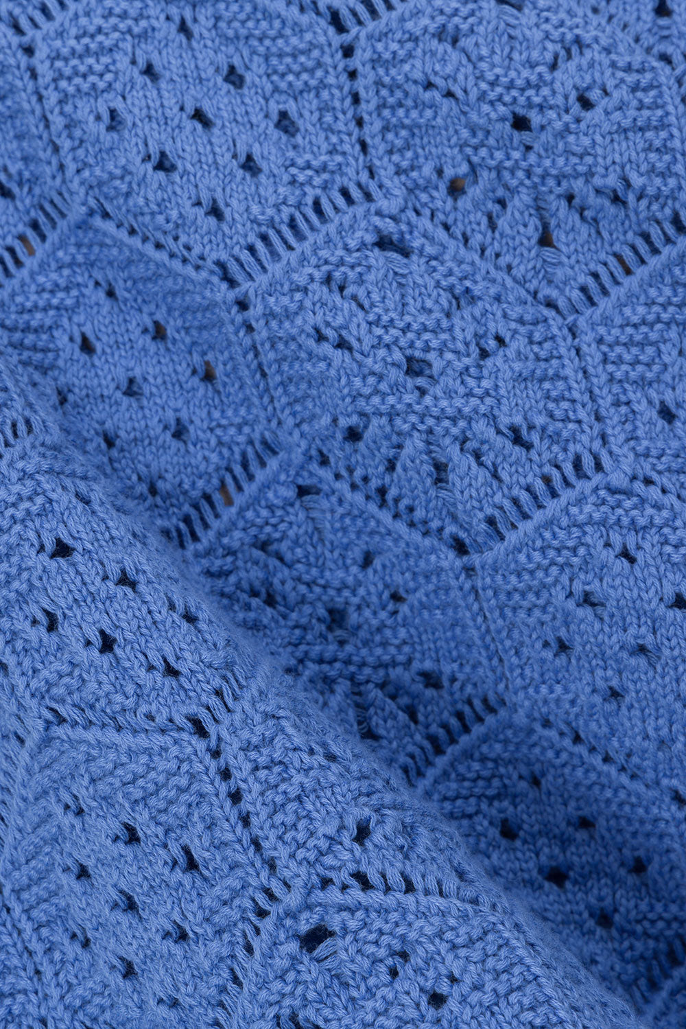 Blue Cotton Knit High Waist Mini Alivia Skirt