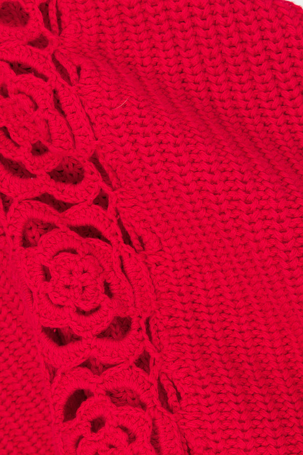 Red Rogue Knit Strappless Ellea Top