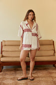 Seona Top - Checker Plaid