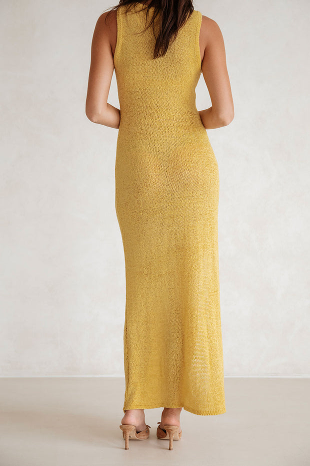 SAMPLE-Alondra Dress - Mustard