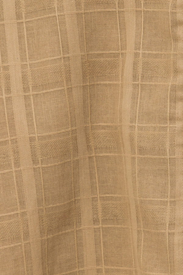 Brown Button Up Plunge V Neck Mini Shaelagh Dress