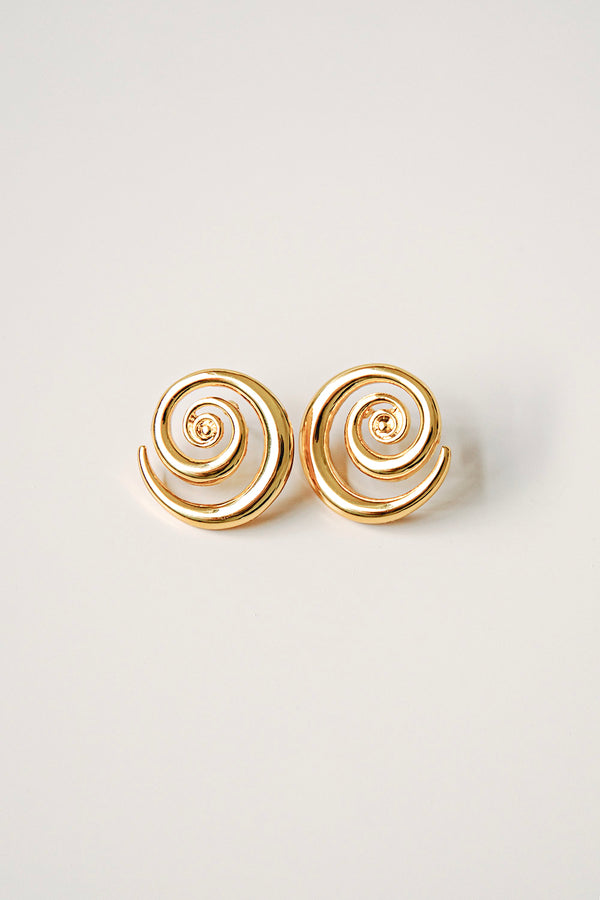 Scarlet Swirl Earrings Gold