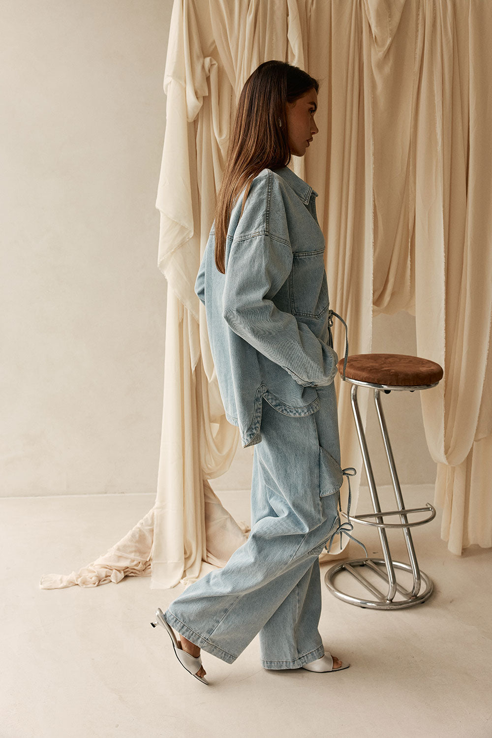 Poet Denim Pants - Light Blue