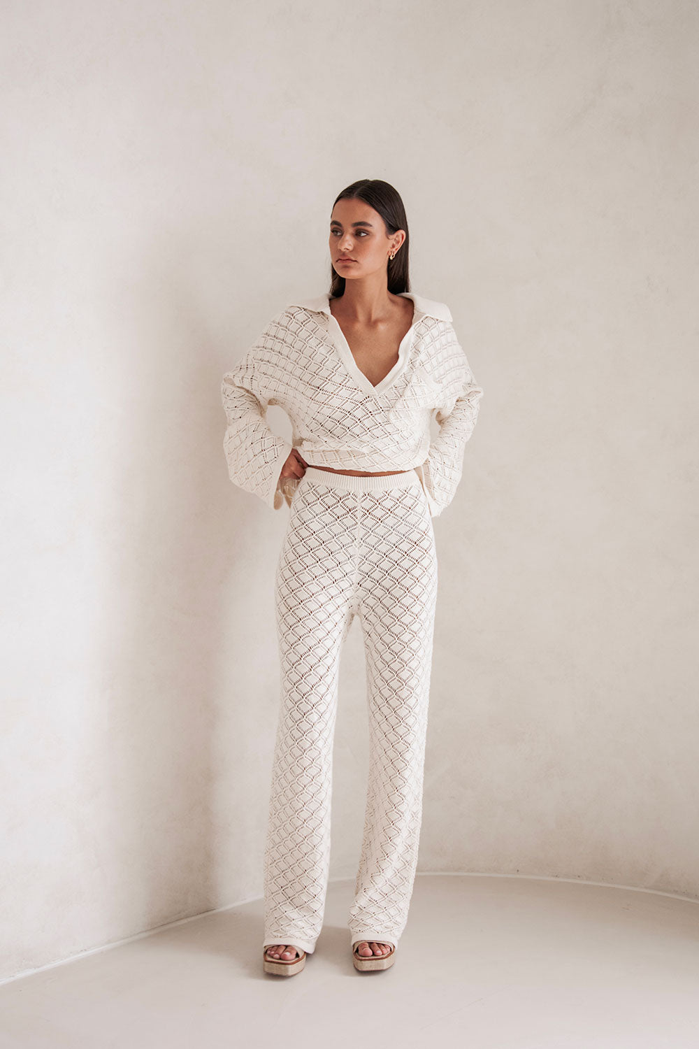 Jaime Knitted Pants - Cream