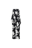 Black Alma Caroline Floral Print Strapless Heidi Jumpsuit
