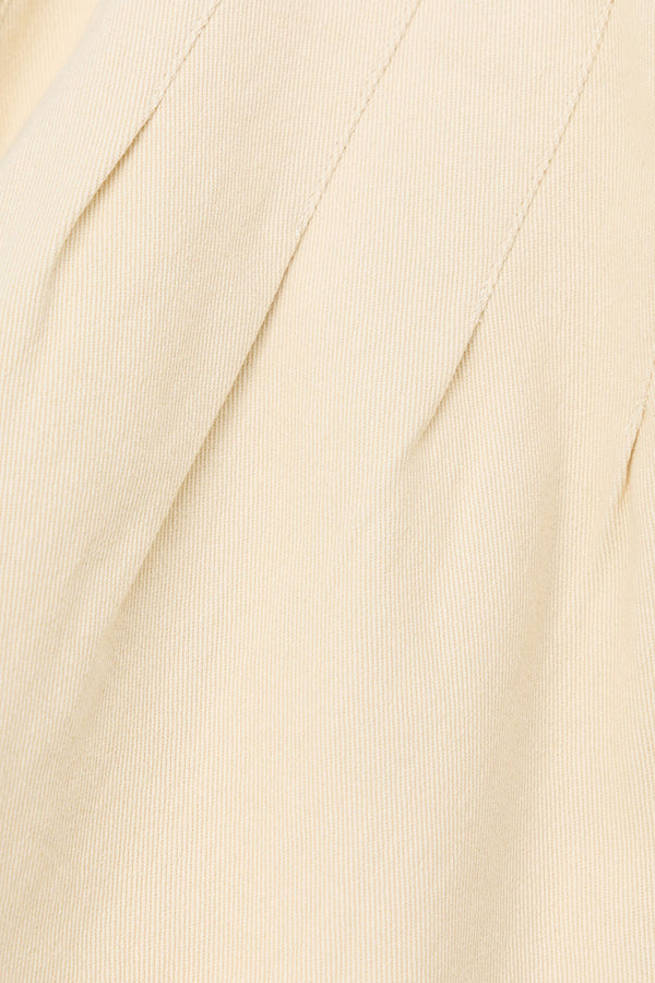 Cream Structured Pleated Dart Breezy Top