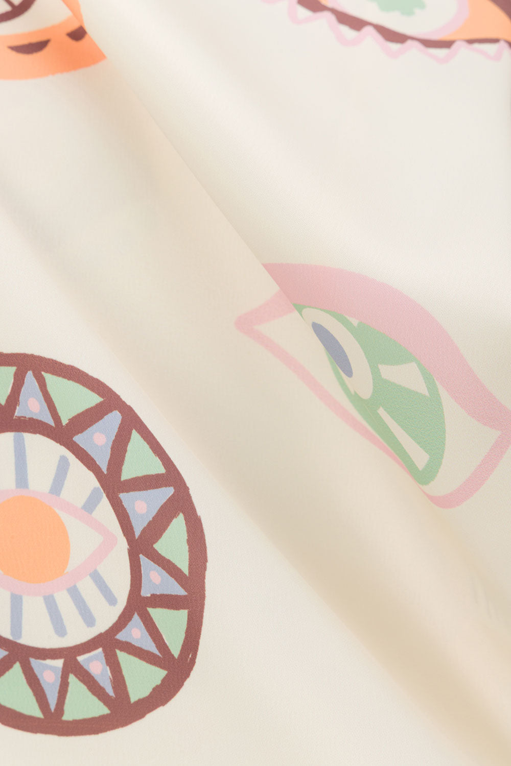 Cream Matia Print Off Shoulder Grace Top