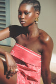 Ria Strapless Top - Red, White