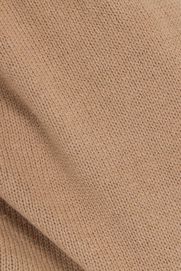 Tan Knit V Neck Wrap Vest Style Della Top