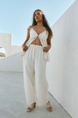 Cream High Waist Cantrell Pants
