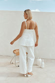 White Cotton Strappy Babydoll Tilda Top