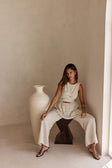 Beige Cut Out Tie Maia Jumpsuit