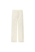 White Structured High Waist Salma Pants