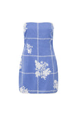 SAMPLE-Amira Dress - Check Flowers