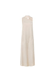 Champagne Scarf Asymmetrical Split Maxi Elise Dress